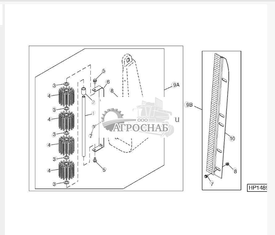 Комплект щеток вращающегося фильтра 